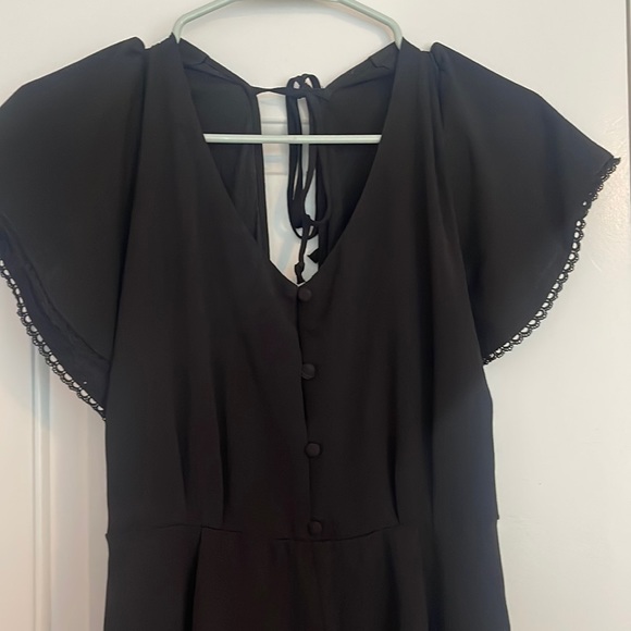 Black Cute Romper Fun Tie in the Back! - Picture 5 of 5